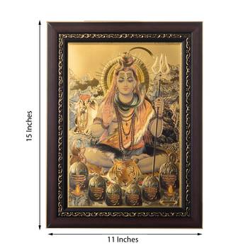 Lord Shiva Laminated Golden Foil 3