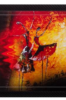 Dancing Girls Matt Textured UV Art Painting