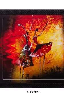 Dancing Girls Matt Textured UV Art Painting