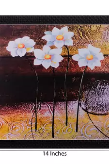 Floral Matt Textured UV Art Painting