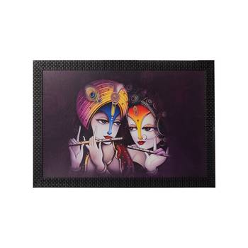 Radha Krishna Satin Matt Texture UV Art Painting 1