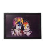 Radha Krishna Satin Matt Texture UV Art Painting