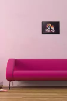 Radha Krishna Satin Matt Texture UV Art Painting