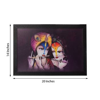 Radha Krishna Satin Matt Texture UV Art Painting 3