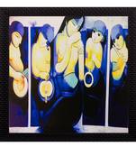 Abstract Matt Textured UV Art Painting