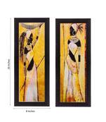 Set of 2 Tribal Women Matt Textured UV Art Painting