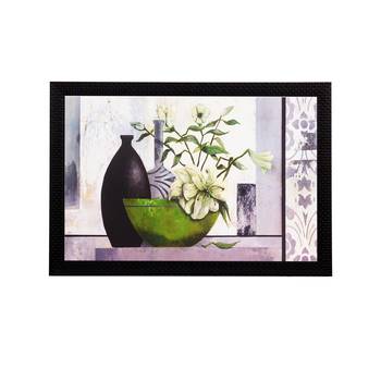 Green plant and vase Matt Textured UV Art Painting 1