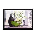 Green plant and vase Matt Textured UV Art Painting
