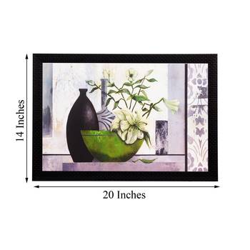 Green plant and vase Matt Textured UV Art Painting 3