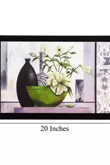Green plant and vase Matt Textured UV Art Painting
