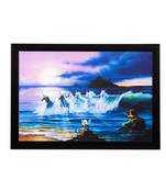 Running Horses in Water Matt Textured UV Art Painting