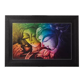 Radha Krishna Satin Matt Texture UV Art Painting 1