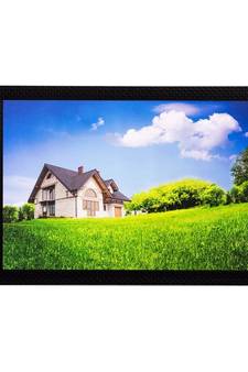 Home and Grass View Matt Textured UV Art Painting