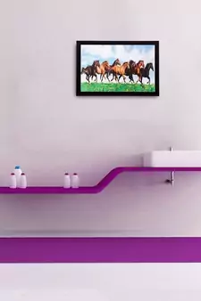 Running horses Matt Textured UV Art Painting