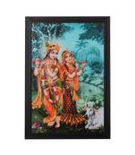 Radha Krishna Satin Matt Texture UV Art Painting
