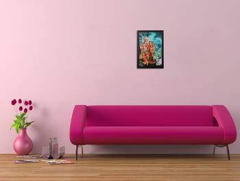 Radha Krishna Satin Matt Texture UV Art Painting 2