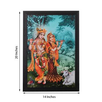 Radha Krishna Satin Matt Texture UV Art Painting 3