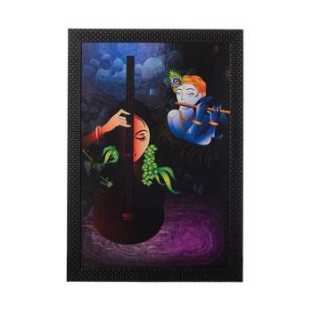 Radha Krishna Satin Matt Texture UV Art Painting 1