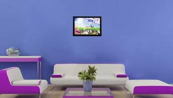 Colorful Flowers Matt Textured UV Art Painting 2