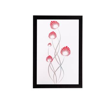 Abstract Flowers Matt Textured UV Art Painting 1