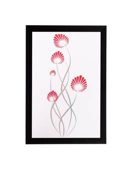 Abstract Flowers Matt Textured UV Art Painting