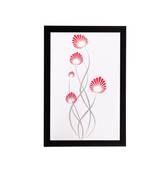 Abstract Flowers Matt Textured UV Art Painting