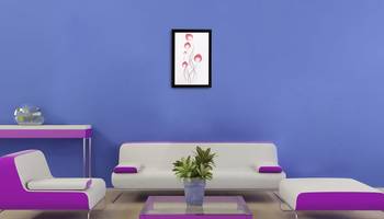 Abstract Flowers Matt Textured UV Art Painting 2