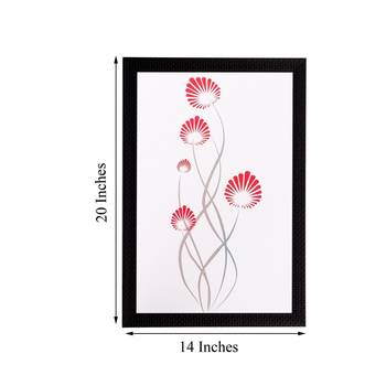 Abstract Flowers Matt Textured UV Art Painting 3
