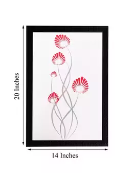 Abstract Flowers Matt Textured UV Art Painting