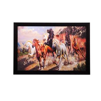 Racing Horses Matt Textured UV Art Painting 1