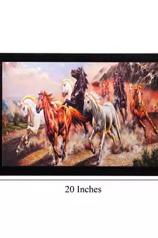 Racing Horses Matt Textured UV Art Painting