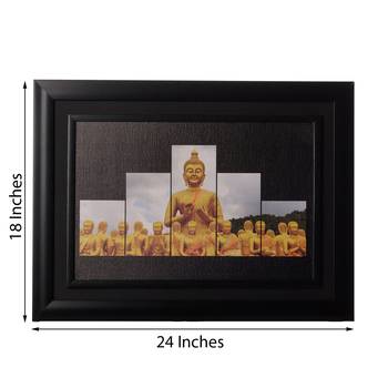 Spritual Budh Monks Matt Texture Original Oil Painting Canvas Reprint 3