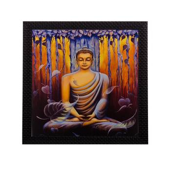 Meditating Buddha Matt Textured UV Art Painting 1