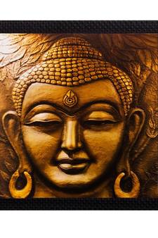 Meditating Buddha Matt Textured UV Art Painting