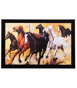 Lucky Running Horses Matt Textured UV Art Painting