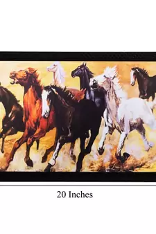 Lucky Running Horses Matt Textured UV Art Painting