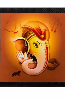 Lord Ganesha Matt Textured UV Art Painting