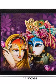 Radha Krishna Matt Textured UV Art Painting