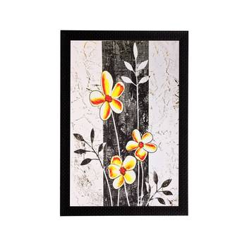 Yellow flowers Matt Textured UV Art Painting 1