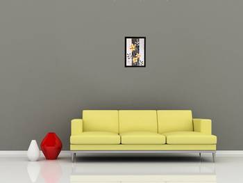 Yellow flowers Matt Textured UV Art Painting 2