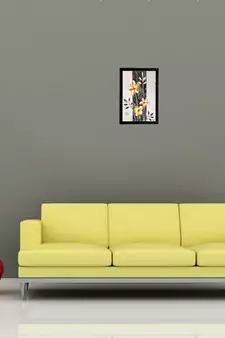 Yellow flowers Matt Textured UV Art Painting