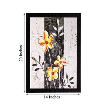 Yellow flowers Matt Textured UV Art Painting 3