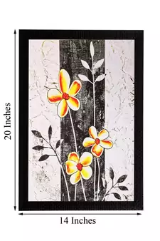 Yellow flowers Matt Textured UV Art Painting