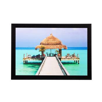 Beautiful Inside Sea Hut Matt Textured UV Art Painting 1