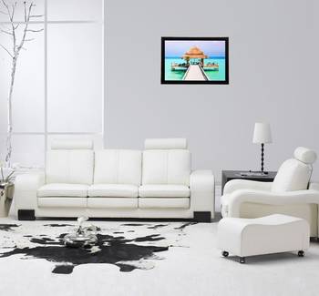 Beautiful Inside Sea Hut Matt Textured UV Art Painting 2
