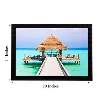 Beautiful Inside Sea Hut Matt Textured UV Art Painting 3