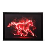 Red Flamed Horse Matt Textured UV Art Painting