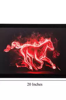 Red Flamed Horse Matt Textured UV Art Painting