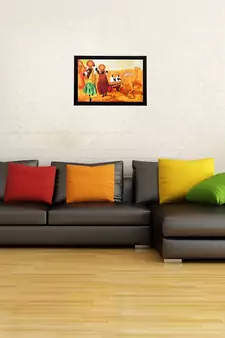 Village View Matt Textured UV Art Painting