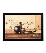 Black- Brown pots Matt Textured UV Art Painting